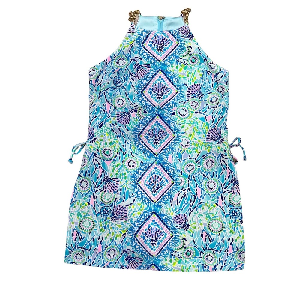 Lilly Pulitzer Pearl Romper Blue Ibiza 6 - Picture 7 of 9